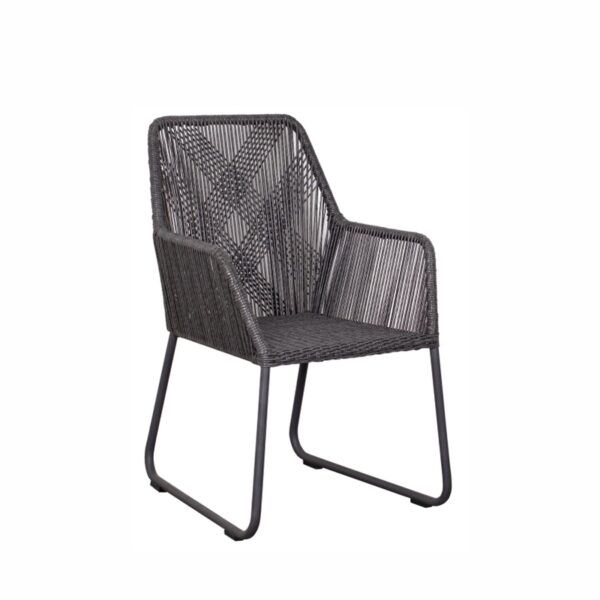 Diningsessel deVries® Adora - PE twisted - light coal