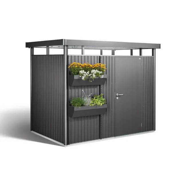 Gerätehaus Biohort HighLine H2 im Dunkelgrau Metallic mit FloraBoard