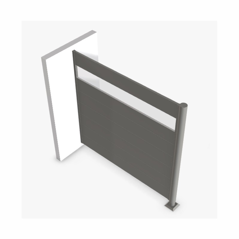 Sichtschutz Biohort im Silber Metallic Wandmontage 150 × 180 cm