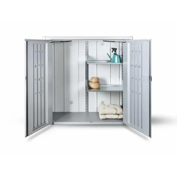Terrassenschrank Biohort® Romeo - Silber Metallic