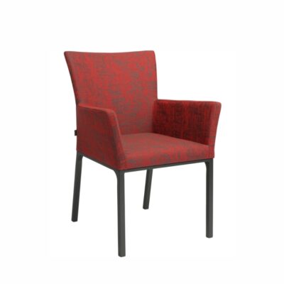 Sessel STERN® Artus Aluminium Outdoorstoff Rot Schiefergrau