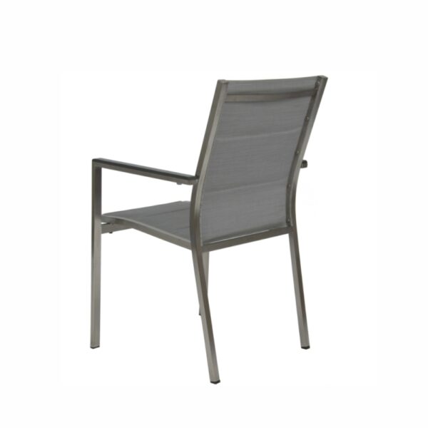 Stapelsessel STERN® Cardiff Edelstahl Textilen silber – Bild 2
