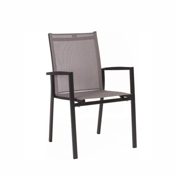 Stapelsessel STERN® New Levanto anthrazit Textilen silber