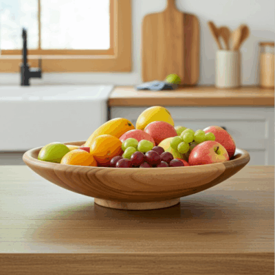 Obstschale Akazienholz Bali Love Wood 30 cm 35 cm 40 cm