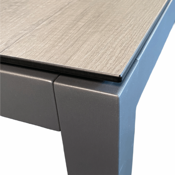 Gartentisch STERN Classic Aluminium graphit Silverstar 2.0 Dekor Tundra Braun 80x80 cm