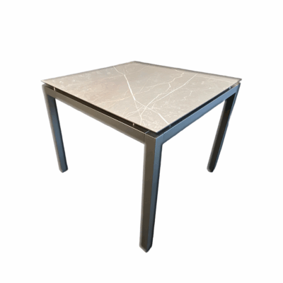 Gartentisch STERN Classic Aluminium anthrazit Silverstar 2.0 Dekor Cream Marble 90x90 cm