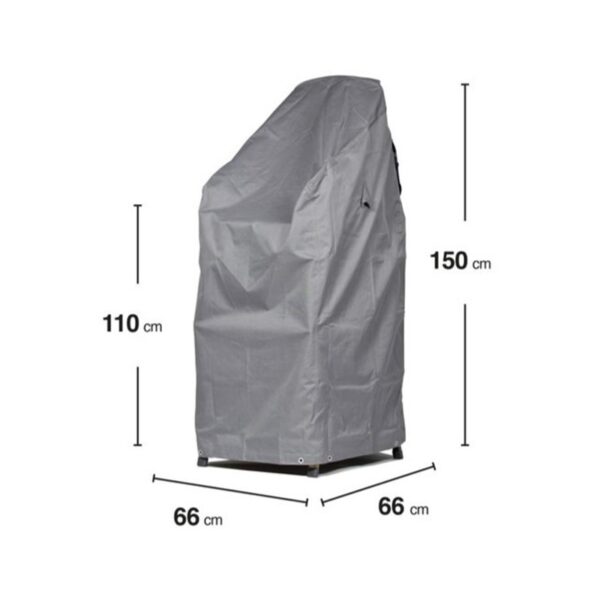 Schutzhülle GWM Premium 2.0 Stapelstühle Klappsessel 66x66x110/150cm Lichtgrau