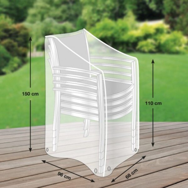 Schutzhülle GWM Premium 2.0 Stapelstühle Klappsessel 68x96x110/150cm Lichtgrau Oxford 600D