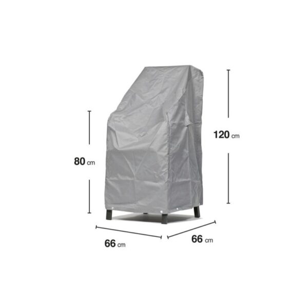Schutzhülle GWM Premium 2.0 Stapelstühle Klappsessel 66x66x80-120 cm Lichtgrau