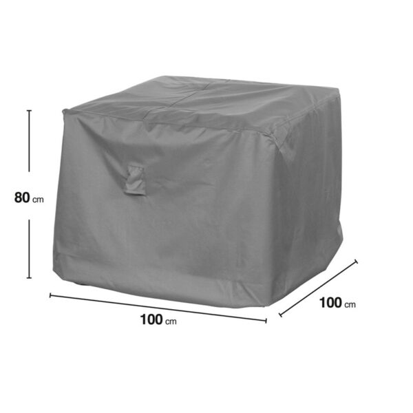 Schutzhülle GWM Premium 2.0 für Loungesessel 100x100x80 cm Lichtgrau wasserdicht Oxford 600D