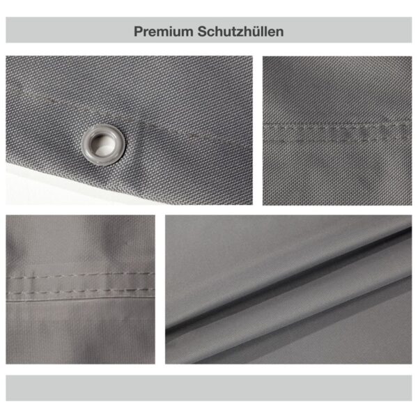 GWM Premium 2.0 Schutzhüllen Lichtgrau Oxford 600D Materialdetails Nähte Ösen