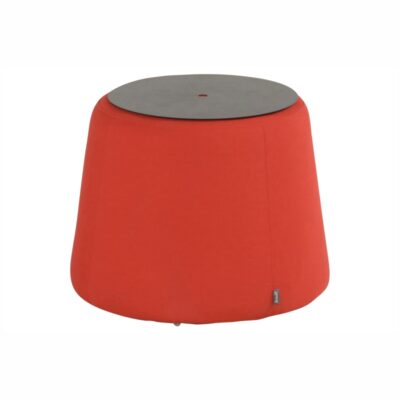 Hocker Hartman Trapez rot Sunbrella Aluminium 55x55x43 cm