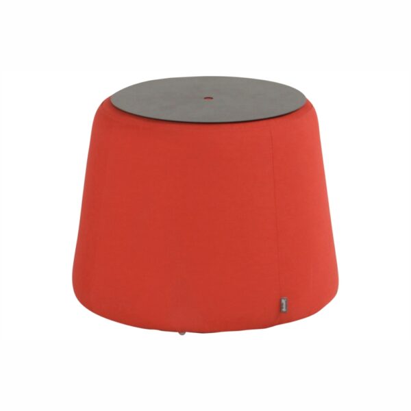 Hocker Hartman Trapez rot Sunbrella Aluminium 55x55x43 cm