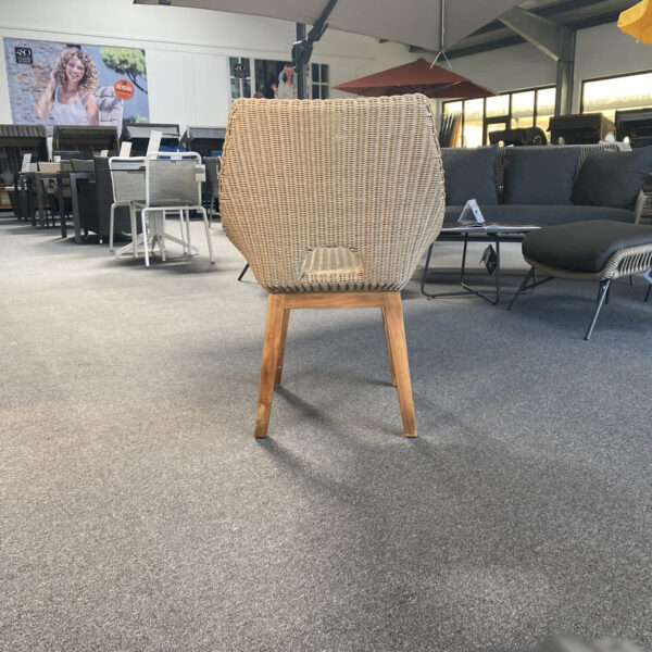 Gartenstuhl Agron Teakholz PE-Geflecht 88x56x61 cm