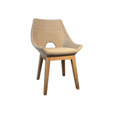 gartenstuhl-agron-teakholz-pe-geflecht Gartenstuhl Agron Teakholz PE-Geflecht 88x56x61 cm