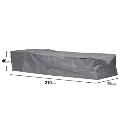 Schutzhülle GWM Premium 2.0 Gartenliege 210x75x40cm Lichtgrau
