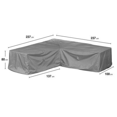 Schutzhülle GWM Premium 2.0 Loungegruppe L-Form 237x237x80 cm Lichtgrau