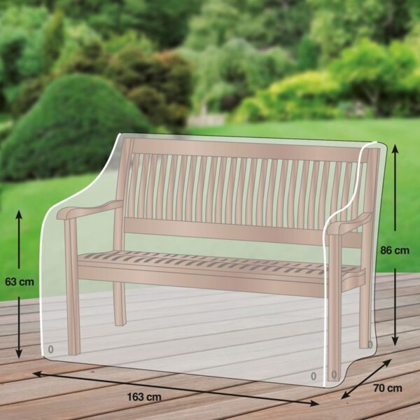 Schutzhülle GWM Premium 2.0 Gartenbank 163x70x63/86 cm Lichtgrau