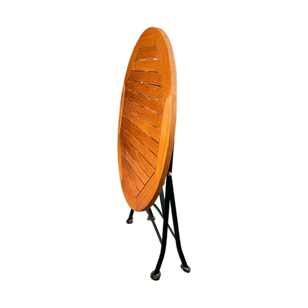 Gartentisch Hieplong klappbar Ø80x75 cm Teakholz Eisen