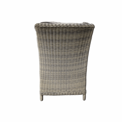 Gartensessel Barcelona Aluminium Grau-Braun Geflecht