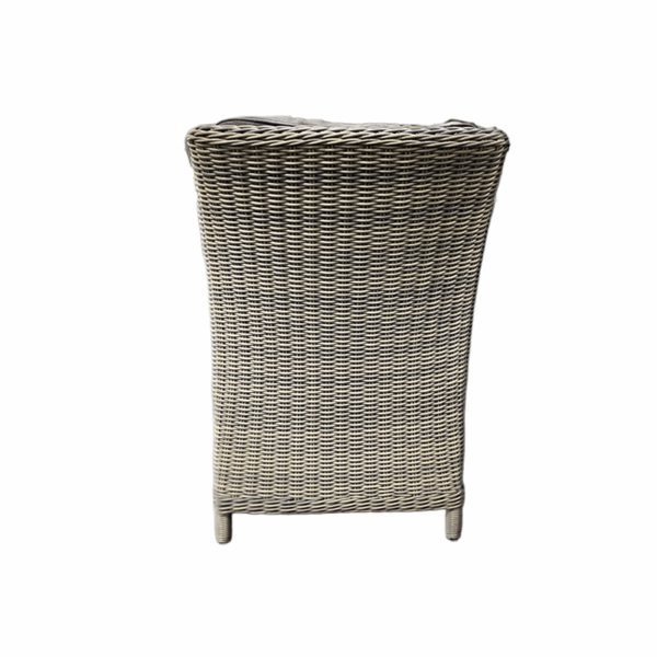 Gartensessel Barcelona Aluminium Grau-Braun Geflecht