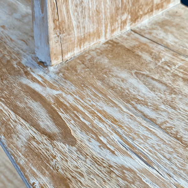 Regal aus recyceltem Teakholz Weiß Patina 180×90×40 cm
