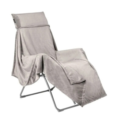 Fleece Decke Lafuma Flocon Relaxsessel Beige Inuit 172x180 Polyester warm weich UV-beständig