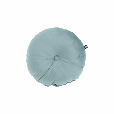 Rundkissen Hartman Jolie Ocean 40×40×12 cm in Blau mit Knopfdetail