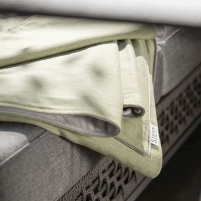 Decke STERN Farngrün Hellgrau 200×156 cm