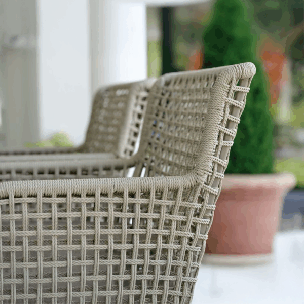 Gartensessel STERN Greta Champagner Ecru Rehbraun