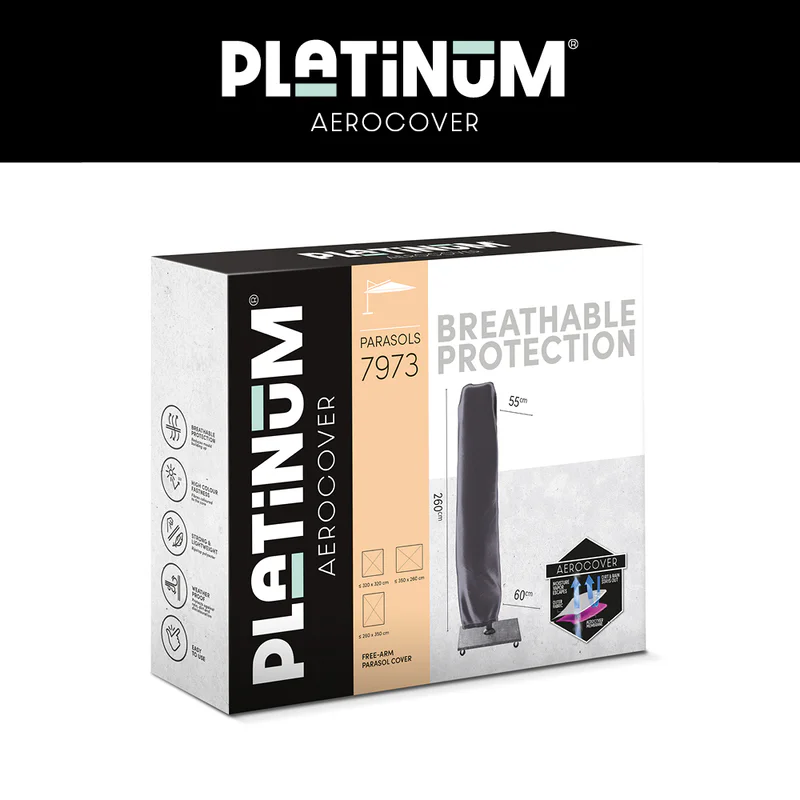 Platinum AeroCover 7973 Sonnenschirmhülle für Ampelschirme mit geradem Mast