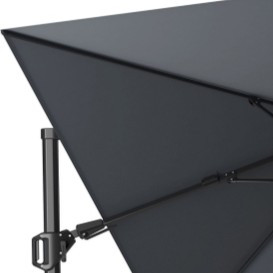 Platinum Challenger T² Ampelschirm 300×300 cm mit anthrazitem Mast und Tuch in Anthrazit