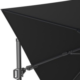 Platinum Challenger T² Ampelschirm 300×300 cm mit anthrazitem Mast und Tuch in Black