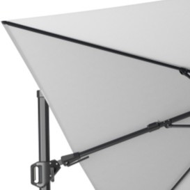 Platinum Challenger T² Ampelschirm 300×300 cm mit anthrazitem Mast und Tuch in White