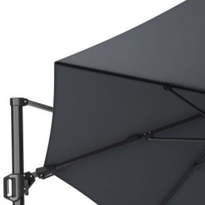 Platinum Challenger T² Ampelschirm Ø 350 cm mit anthrazitem Mast und Tuch in Anthrazit