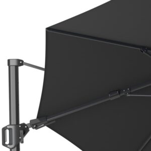 Platinum Challenger T² Ampelschirm Ø 350 cm mit anthrazitem Mast und Tuch in Faded Black