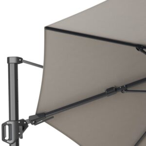 Ampelschirm Platinum Challenger T2 Premium Ø 350 cm Anthrazit Mast Manhattan Tuch