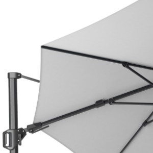 Platinum Challenger T² Ampelschirm Ø 350 cm mit anthrazitem Mast und Tuch in White