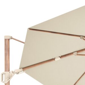 Platinum Schirm Challenger T2 Ø 350 cm Teak Mast Champagne Tuch