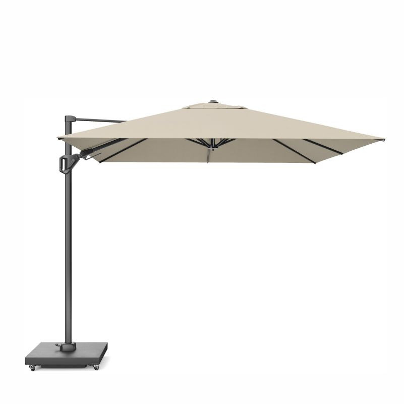 Platinum Schirm Challenger T2 350 × 260 cm Anthrazit Mast Champagne Tuch