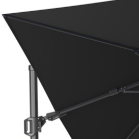 Platinum Challenger T² Ampelschirm 350×260 cm mit anthrazitem Mast und Tuch in Black