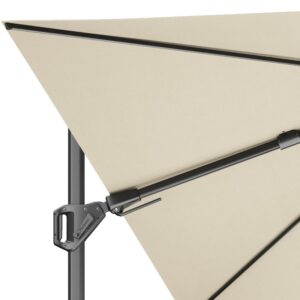 Platinum Challenger T² Ampelschirm mit anthrazitem Mast und Tuch in Champagne