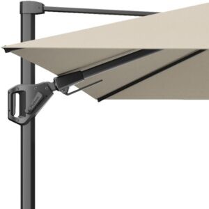 Platinum Challenger T² Ampelschirm mit anthrazitem Mast und Tuch in Champagne