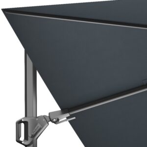 Platinum Challenger T² Ampelschirm 260×350 cm mit anthrazitem Mast und Tuch in Faded Black