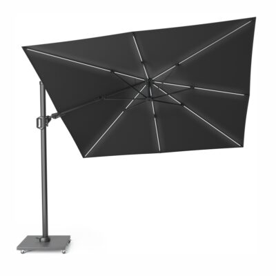 Platinum Challenger T² Glow Ampelschirm 300×300 cm mit LED-Beleuchtung in Faded Black