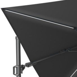 Platinum Challenger T² Glow Ampelschirm 300×300 cm mit LED-Beleuchtung in Faded Black