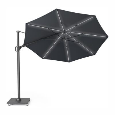 Platinum Challenger T² Glow Ampelschirm Ø 350 cm mit LED-Beleuchtung in Anthrazit