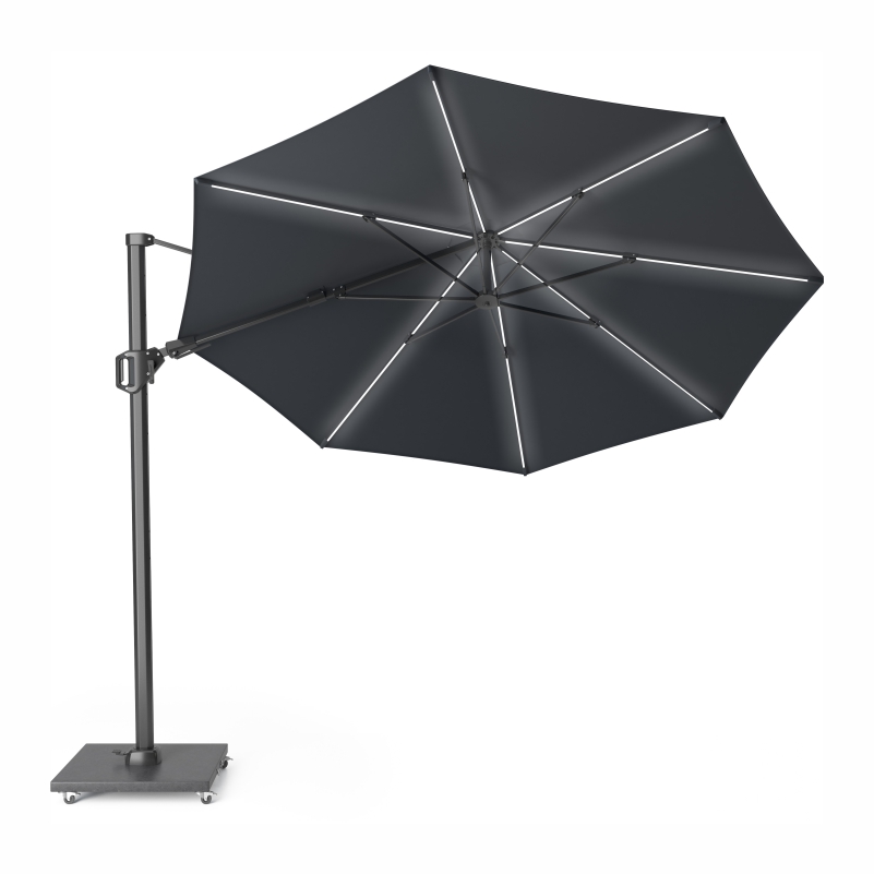 Platinum Challenger T² Glow Ampelschirm Ø 350 cm mit LED-Beleuchtung in Anthrazit