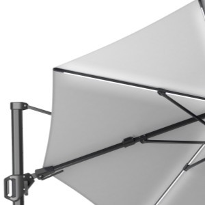 Platinum Challenger T² Glow Ampelschirm Ø 350 cm mit LED-Beleuchtung in Light Grey