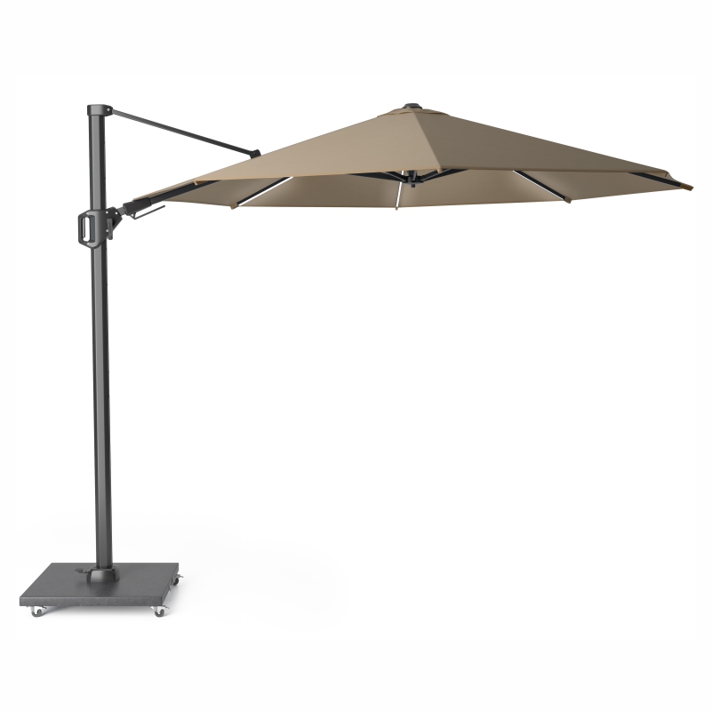 Platinum Challenger T² Glow Ampelschirm Ø 350 cm mit LED-Beleuchtung in Taupe